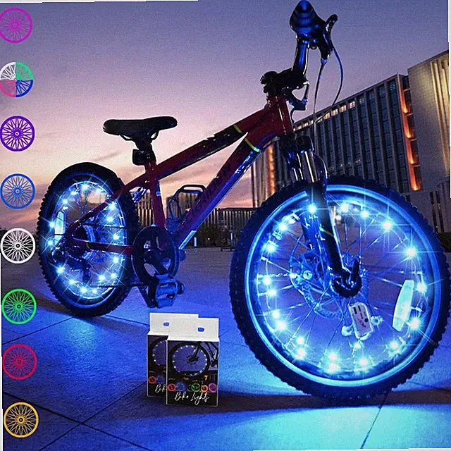 2-Pack LED Bike Wheel Lights Waterproof Spoke Lights for Night Ride