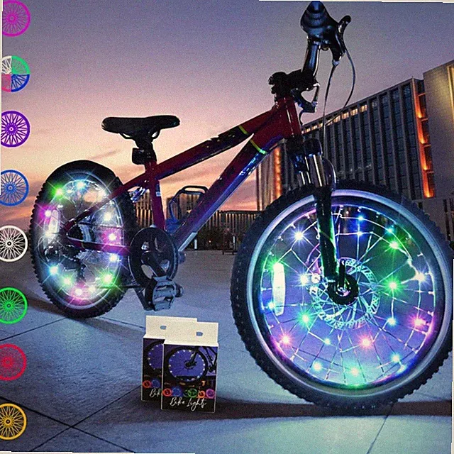 2 Tire Pack LED Bike Wheel Lights Ultra Bright Waterproof Bicycle Spoke Light...