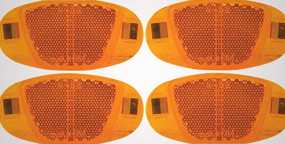 4x bike spoke reflectors set orange wheel bicycle MTB kids reflector
