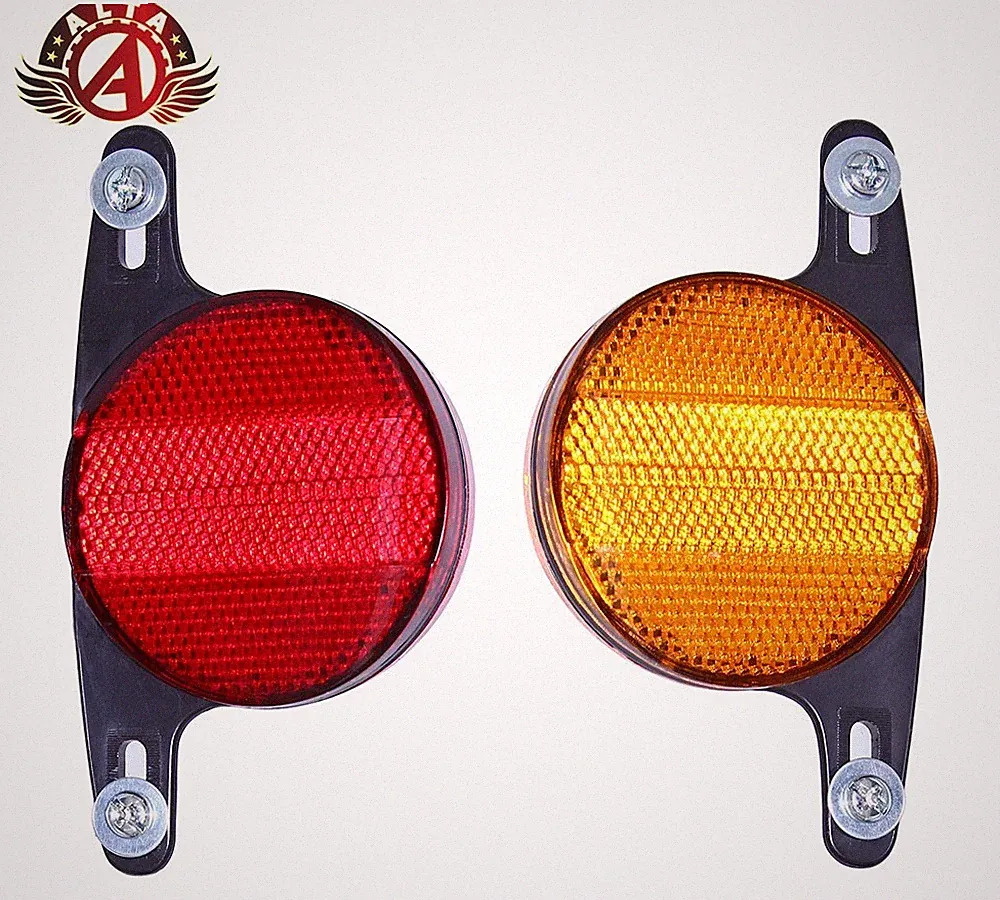 ALTA BMX BIKE BICYCLE WHEEL Round Reflector Red/Orange RF-007.