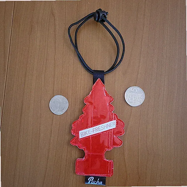 BIKE FRESHNER Red made by @PuchaCreations Hanging Reflector For Bicycles/Bags