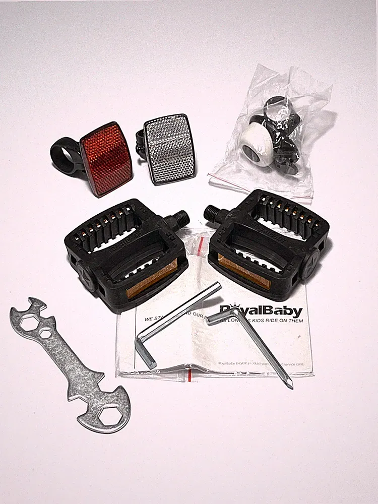 Bike Pedals Reflectors And Noise Maker Kit For Kids Bicycle Tricycle With Tools