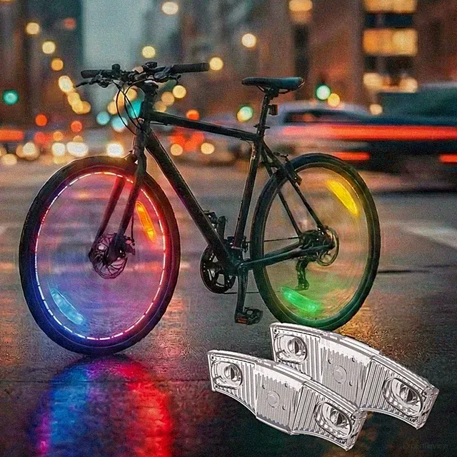 Bike Wheel Lights Rechargeable, 9-Color LED Bicycle Spoke Lights & Reflectors...
