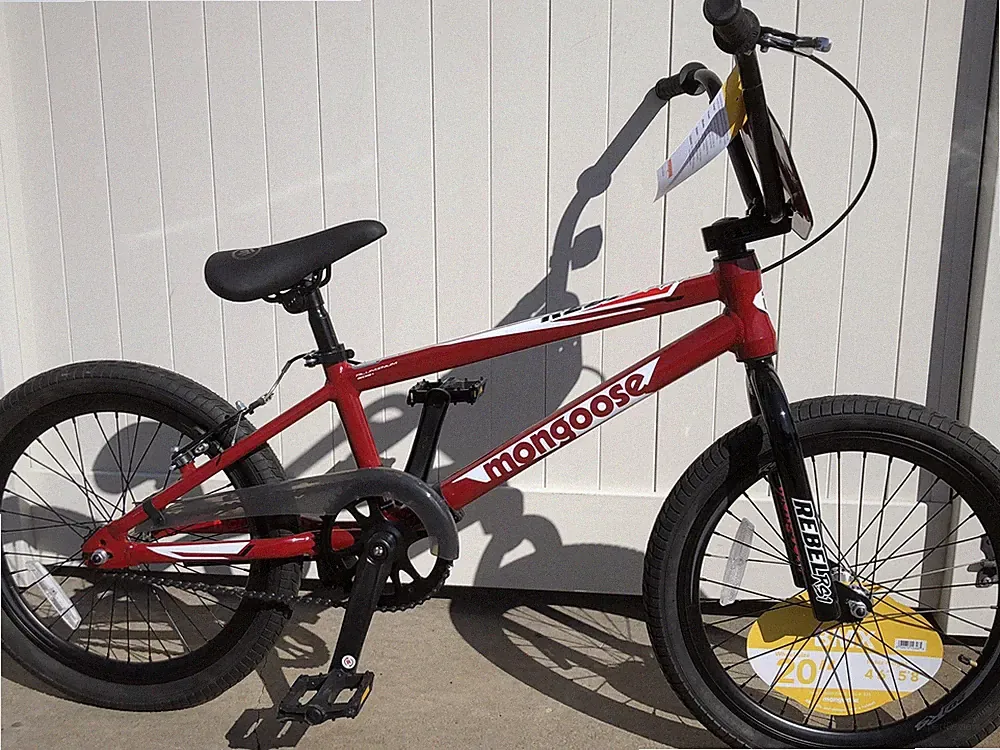 Brand New Mongoose Rebel RS1 BMX Single Speed 20 Inch Red Racing Bike Bicycle