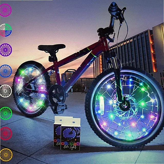 Conjunto De 2 Luces LED Para Ruedas De Bicicleta Luces De Rayos De Bicicletas
