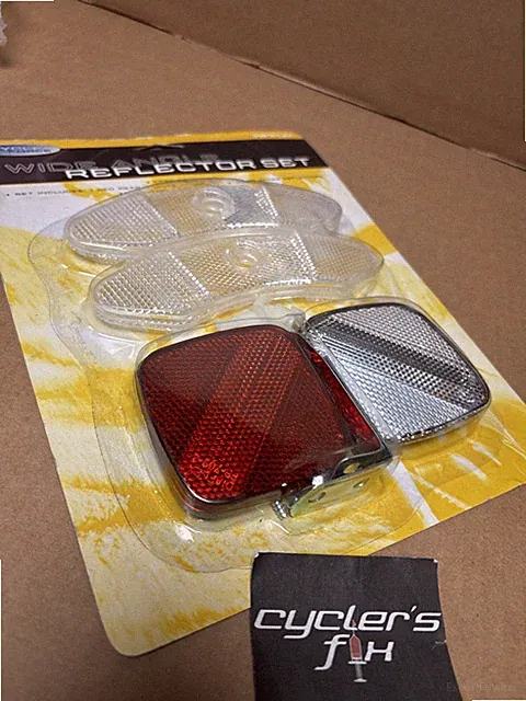 Cycle Force Vtg Style Wide Angle Reflector Set For Cruiser Rim Touring Road Bike
