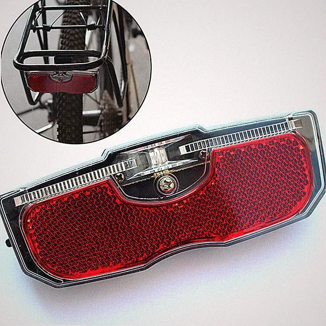 Cycling Bicycle Rear Reflector LED Tail Light Fit For Luggage Rack acces Bike US