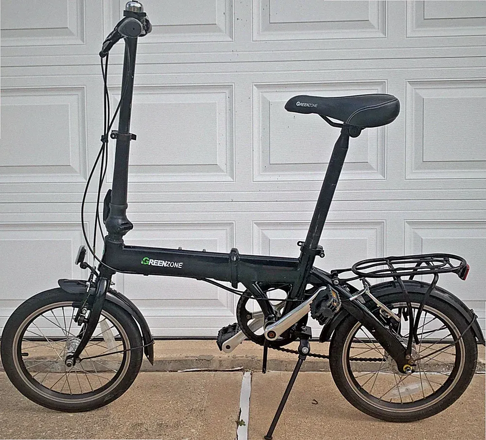 GreenZone 20" Folding Bike – 7-Speed Shimano – Black Comfort Bicycle | Used