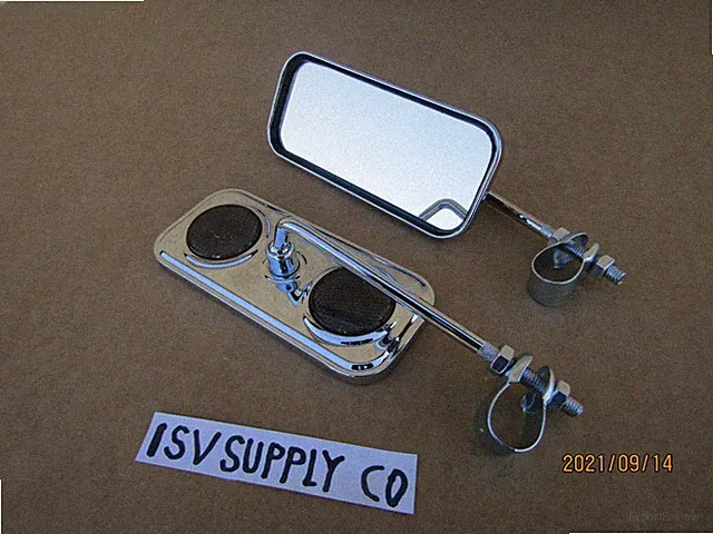 LOWRIDER RECTANGLE BICYCLE MIRRORS BLACK REFLECTOR FOR MTB, CRUISER, TRICYCL