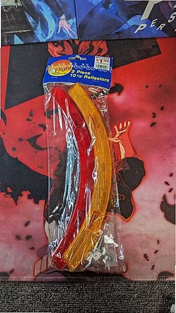 New Inflight 2 Piece 10.5 Bicycle Bike Reflectors NIP