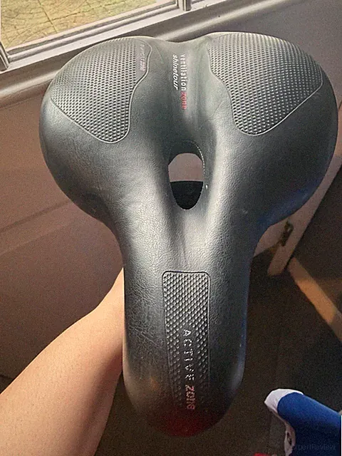Shinetour Ventilation Zone Comfort Bicycle Saddle Seat and Black 10" Post Kit