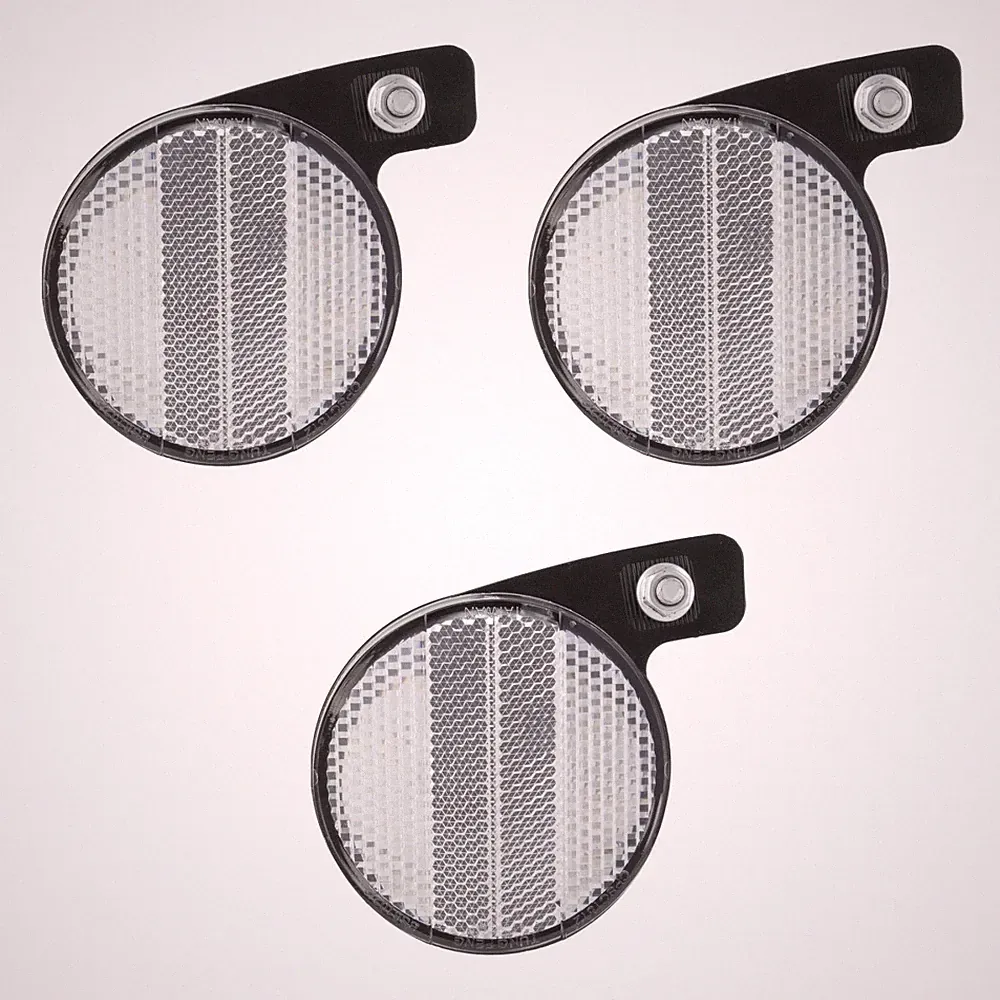 Sunlite Mag Wheel Reflector Set - 3-Piece Clear Reflectors for Bicycle Mags