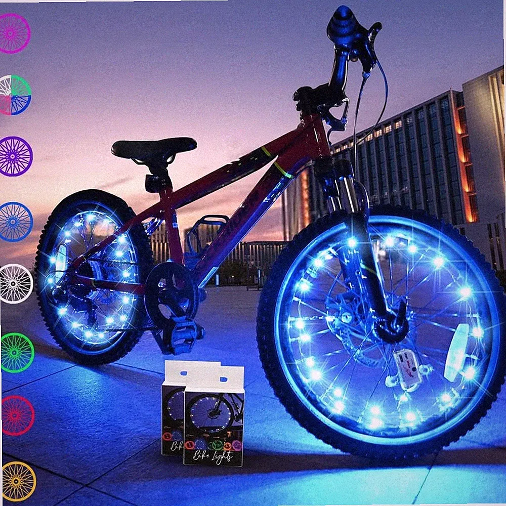 TINANA 2 Tire Pack LED Bike Wheel Lights Ultra Bright Waterproof Bicycle Spoke L