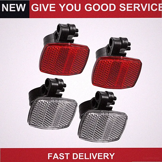 Universal Mountain Bike Bicycle Front Rear Warning Reflector Kit Pack of 4