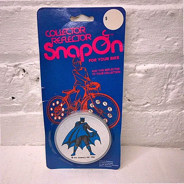 VINTAGE BATMAN SNAP ON BIKE REFLECTOR SUPERFRIENDS RARE DC JLA NEW 1978