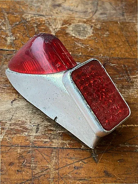 vintage JOS Seima Fender Mounted Bicycle Tail Light Reflector French Randonneur
