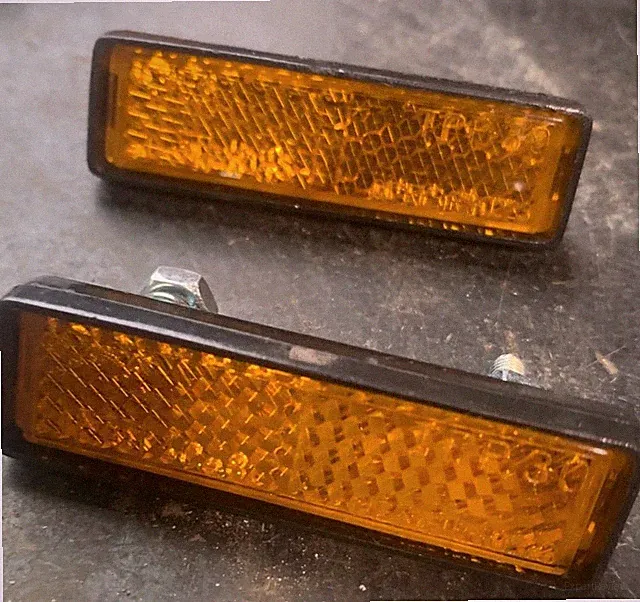 Vintage Road Bike Pedal Cage Mount Reflector Set TPP30